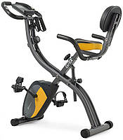 Велотренажер магнитный Hop-Sport HS-3010X Grix X-Bike с эспандерами серо-желтый SB, код: 7559180