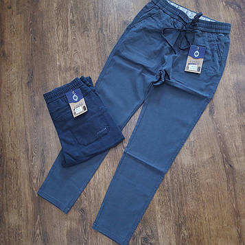 Чоловічі джинсові джоггери "СЛАВА" 4 кишені Батали Art: 1403-2 Опт(упаковками по 12 шт.)