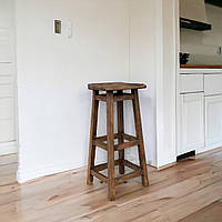 ПАБ табурет Лаунж високий барний дерев'яний з масиву дерева Вільха 85 см