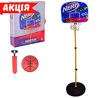 Дитяче баскетбольне кільце на стійці 180 см Bambi NF707 З м'ячем Пересувний підлоговий баскетбол у кімнату Cor