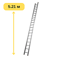 Алюминиевая лестница приставная на 18 ступеней, общая высота 5.21 м