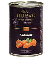 Нуево 400 гр Nuevo Cat Adult Salmon влажный консервированный корм с лососем для кошек, упаковка 6 банок
