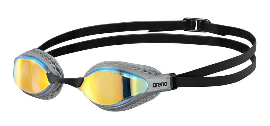 Окуляри для плавання Arena AIR-SPEED MIRROR жовтий, мідно-сріблястий Уні OSFM original Акція Знижка