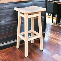 ПАБ Табурет Хвиля Барний Дерев'яний з масиву дерева Вільха Для Барної стійки, Кав'ярні або на Балкон 75 см