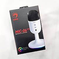 Мікрофон MARVO MIC-06 USB RGB Gaming Білий