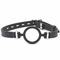 Черный кляп с силиконовым кольцом Black Silicone Ring Gag Bdsm4u TE, код: 8367197