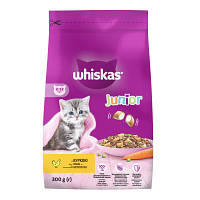Сухой корм для кошек Whiskas Junior с курицей 300 г 5900951304378 YTR