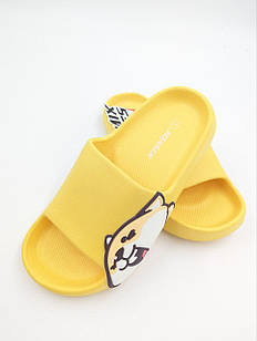 Літні шльопанці на платформі Jomix жіночі модні литі пляжні EVA, жовтий