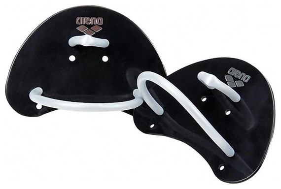 Лопатки для плавання Arena ELITE FINGER PADDLE чорний, сріблястий Уні OSFM original Акція Знижка