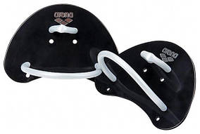 Лопатки для плавання Arena ELITE FINGER PADDLE чорний, сріблястий Уні OSFM original Акція Знижка