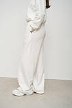 Жіночий спортивний костюм кофта на блискавці та штани палацо, фото 5