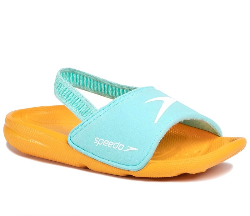 Шльопанці Speedo LEARN TO SWIM SLIDE IU BLUE/ORANGE блакитний, помаранчевий Діт 25,5 Акція, знижка