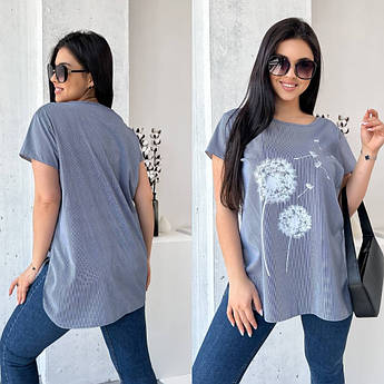 Жіноча повсякденна футболка з розрізами з боків