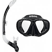 Набір маска і трубка Arena PREMIUM SNORKELING SET JR чорний Діт OSFM original Акція Знижка