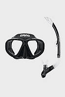 Набір маска і трубка Arena PREMIUM SNORKELING SET чорний Уні OSFM original Акція Знижка