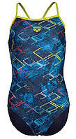 Купальник Arena DALY SWIMSUIT LIGHT DROP BACK лайм, синій, білий, рожевий Діт 128 см original Акція Знижка