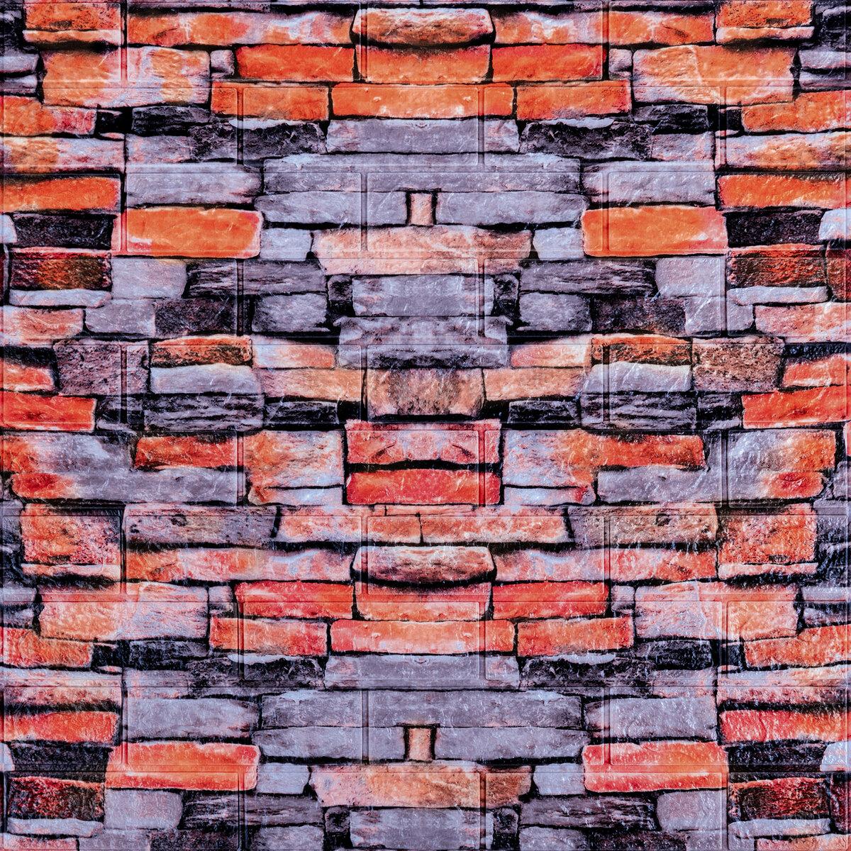 Декоративна 3D панель самоклейка під цеглу Катеринославський піщаник 700х770х6мм (045) SW-00000044, фото 1