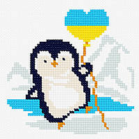 Набір для вишивання хрестиком Чарівниця Пінгвін з кулькою N-1528