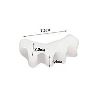 Коректор пальців стопи. Силіконовий міжпальцевий коректор розділювач пальців колір бежевий 1 пара, фото 2