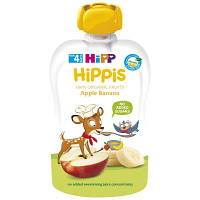 Детское пюре HiPP Organic HiPPiS Pouch Яблоко-банан, 100 г 9062300133711 YTR