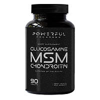 Препарат для суставов и связок Powerful Progress Glucosamine Chondroitin MSM, 90 таблеток