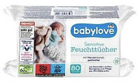 Детские влажные салфетки Babylove Sensitive Германия (80шт)