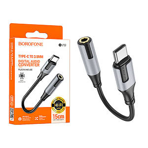 Адаптер 3.5мм (mini-jack) to Type-C Borofone BV19 Creator