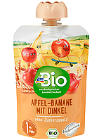 Пюре DM Bio яблоко-банан со злаками для детей от 1 года, 100 г