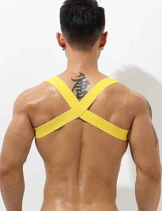 Портупея чоловіча Seobean з нейлону жовтого кольору, фото 2