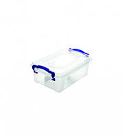 Пластиковый контейнер для хранения прямоугольный с крышкой 1.25л пластик 94001