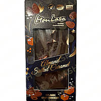 Крафтовый черный шоколад с соленой карамелью и миндалем MonLasa, 80г
