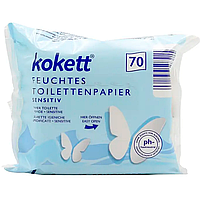 Влажная туалетная бумага-салфетки Kokett Sensitive, 70 шт