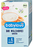 Молочная манная каша Babylove с 6 месяцев, 600 г