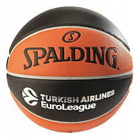 М'яч баскетбольний Spalding Euroleague TF-1000 Legacy чорний, помаранчевий Уні 7