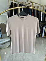 Чоловіча футболка лакоста Tony Montana 6102-4 Туреччина (батал) 3-7XL беж