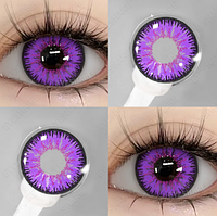 Фиолетовые линзы для карих глаз AYY PURPLE Линзы шаринган для косплея