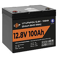 Акумулятор для ДБЖ LP LiFePO4 12V (12,8V) - 100 Ah (1280Wh) (Smart BMS 100А) з BT пластик