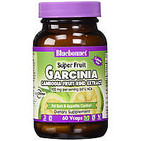 Гарциния Bluebonnet Nutrition Super Fruit, Garcinia Cambogia Fruit Rind Extract 60 Veg Caps GT, код: 7679199