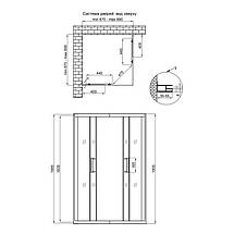 Душова кабіна Qtap Taurus BLA1099SC6 90х90х190 см без піддону чорна скло прозоре покриття CalcLess, фото 3