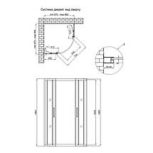 Душова кабіна Qtap Taurus CRM1099AC6 90х90х190 см без піддону скло прозоре покриття CalcLess, фото 3