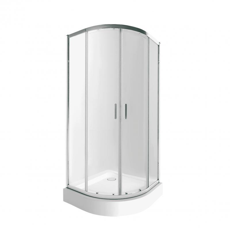 Набір Qtap душова кабіна Taurus CRM1011AC6 Clear 100x100х202 см + низький піддон Robin 301112