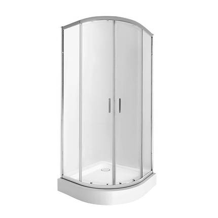 Набір Qtap душова кабіна Taurus CRM1099AC6 Clear 90x90х202 см + низький піддон Robin 309912C із сифоном, фото 1