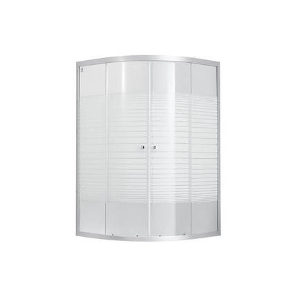 Душова кабіна Lidz Wieza SC 80x80х175 см SAT.MID.L без піддону скло матове з принтом Linie, фото 1