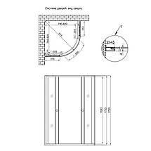 Душова кабіна Lidz Wieza SC 80x80х175 см SAT.MID.L без піддону скло матове з принтом Linie, фото 3