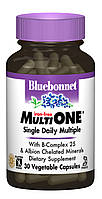 Мультивитамины без железа MultiONE Bluebonnet Nutrition 30 гелевых капсул UL, код: 7726097