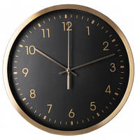 Настінний годинник Optima Rich металевий, чорний O52088 YTR