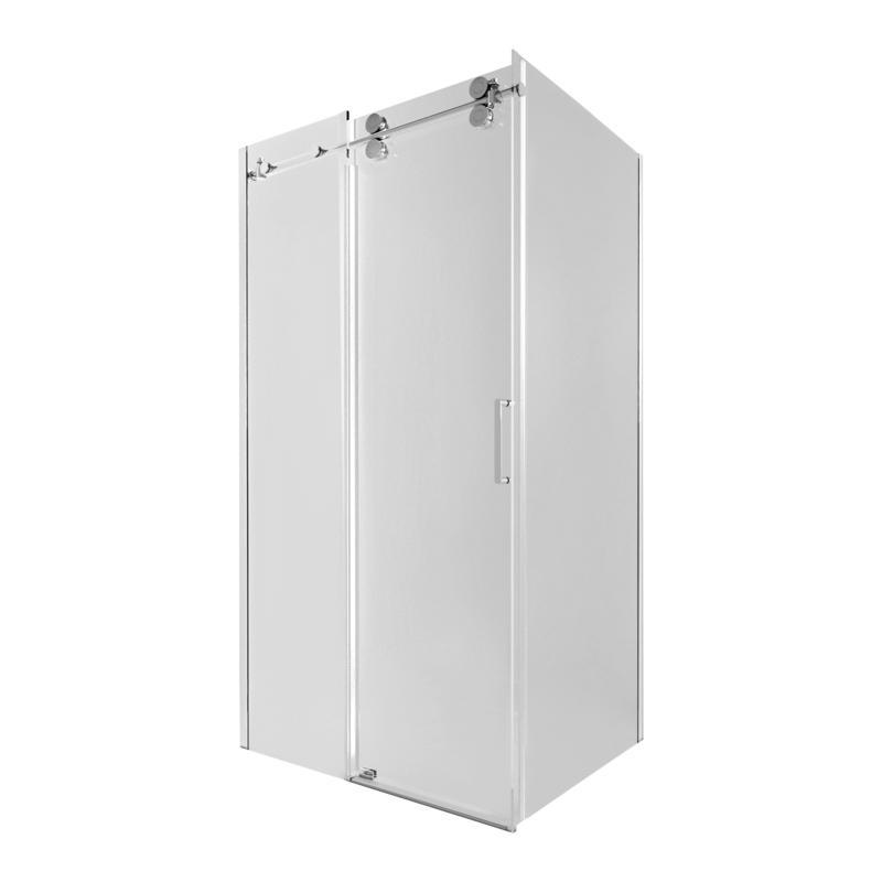 Душова кабіна Qtap Aries CRM10128RC8 120x80х195 см без піддону хром скло прозоре розсувні двері