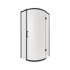 Душова кабіна Qtap Virgo BLA1099AC8 90x90х190 см без піддону чорна скло прозоре 8 мм