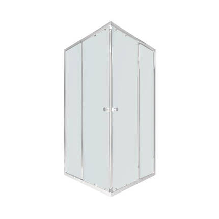 Душова кабіна Qtap Pisces CRM107-9SP5 75-90x75-90х190 см без піддону хром матове скло розсувні двері, фото 1