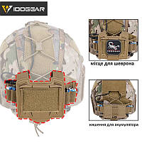 Тактический кавер на шлем fast (безушка) IDOGEAR с карманом для аккумулулятора  - Оригинал